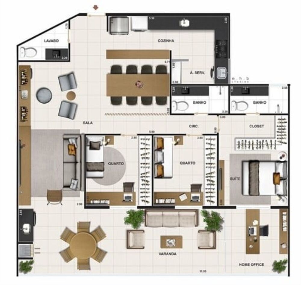 Apartamento, 3 quartos, 153 m² - Foto 24