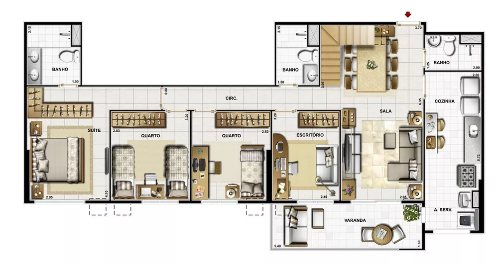 Cobertura, 4 quartos, 213 m² - Foto 28