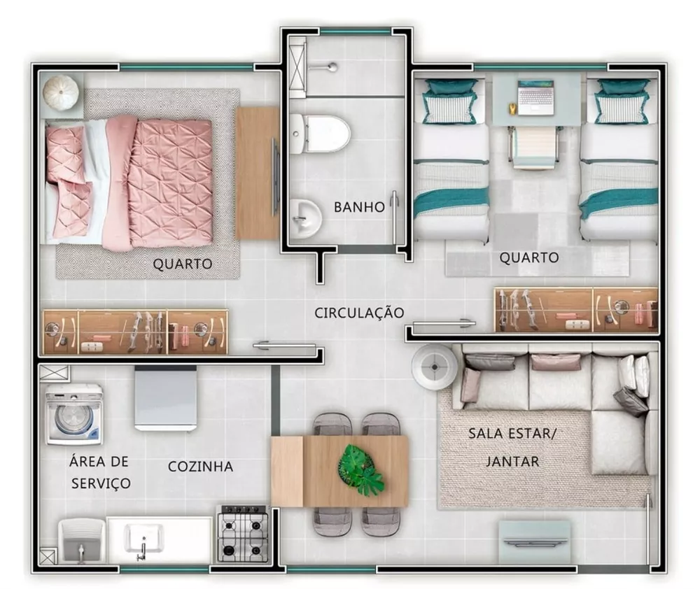 Apartamento, 2 quartos, 51 m² - Foto 13