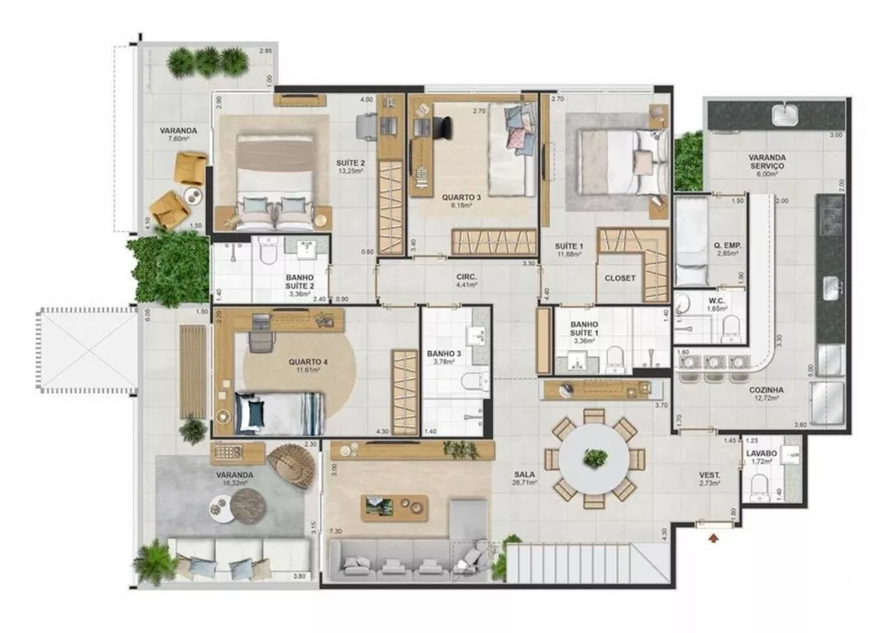 Cobertura, 4 quartos, 305 m² - Foto 5