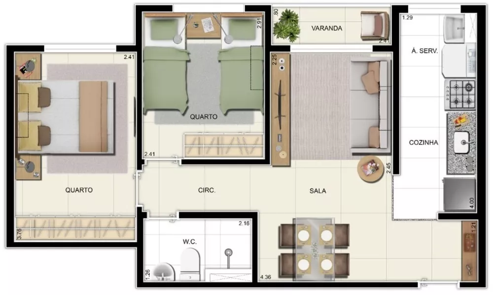 Apartamento à venda com 2 quartos, 49m² - Foto 10