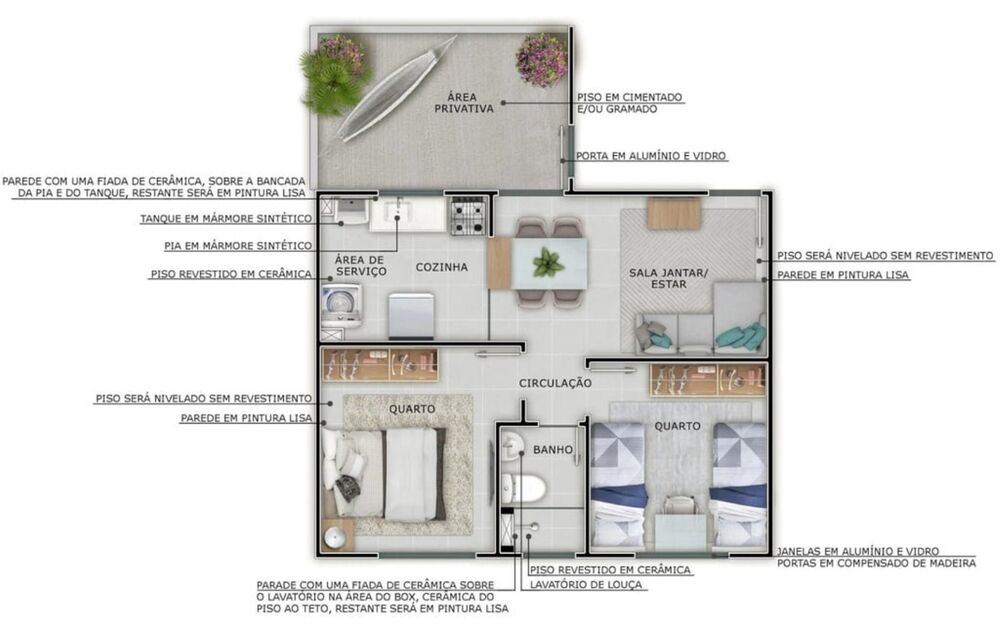 Apartamento à venda com 2 quartos, 50m² - Foto 4