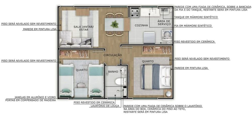 Apartamento à venda com 2 quartos, 50m² - Foto 3