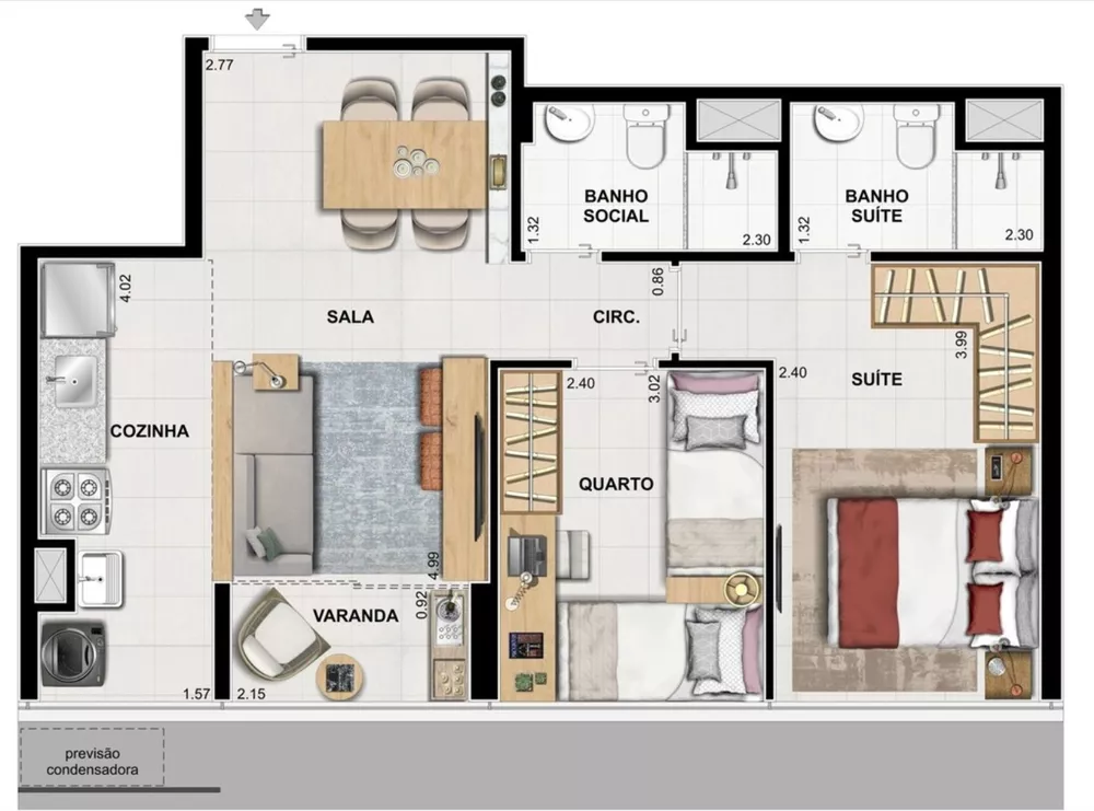 Apartamento à venda com 3 quartos, 60m² - Foto 28