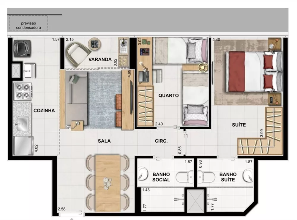 Apartamento à venda com 3 quartos, 60m² - Foto 29