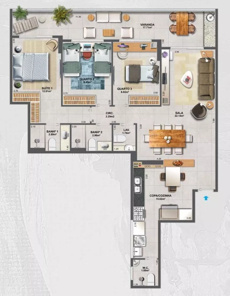 Apartamento, 3 quartos, 119 m² - Foto 10