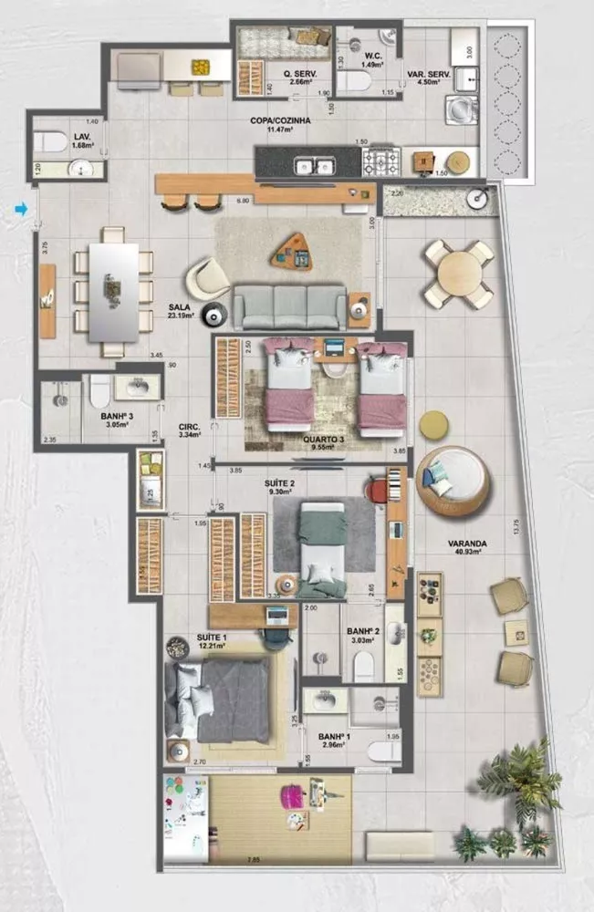 Apartamento, 3 quartos, 119 m² - Foto 18