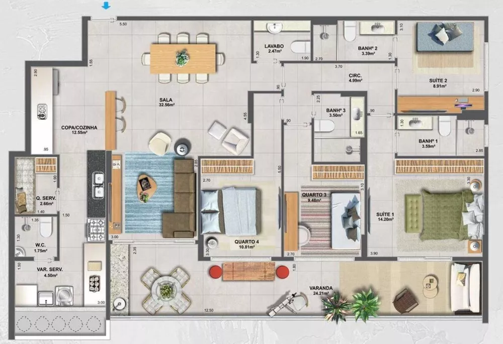 Apartamento, 3 quartos, 119 m² - Foto 24