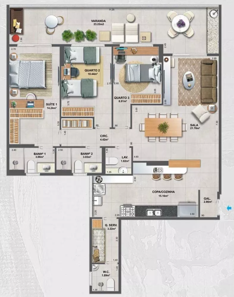 Apartamento, 3 quartos, 119 m² - Foto 15