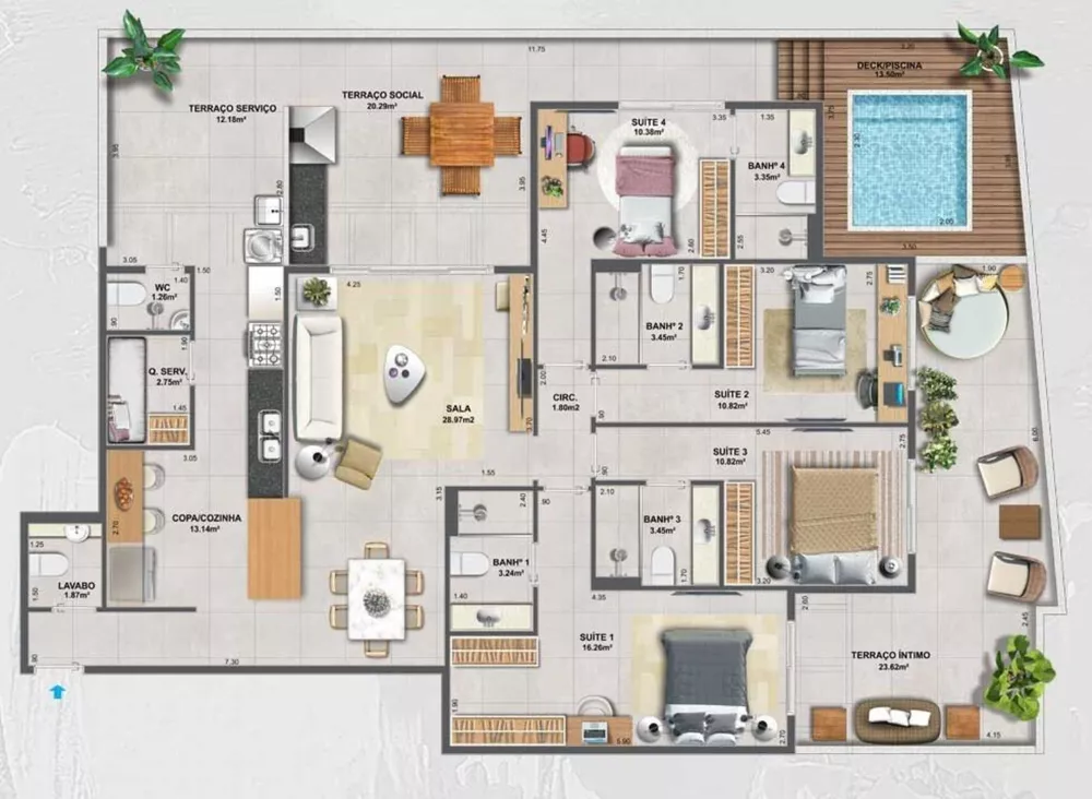 Apartamento, 3 quartos, 119 m² - Foto 25