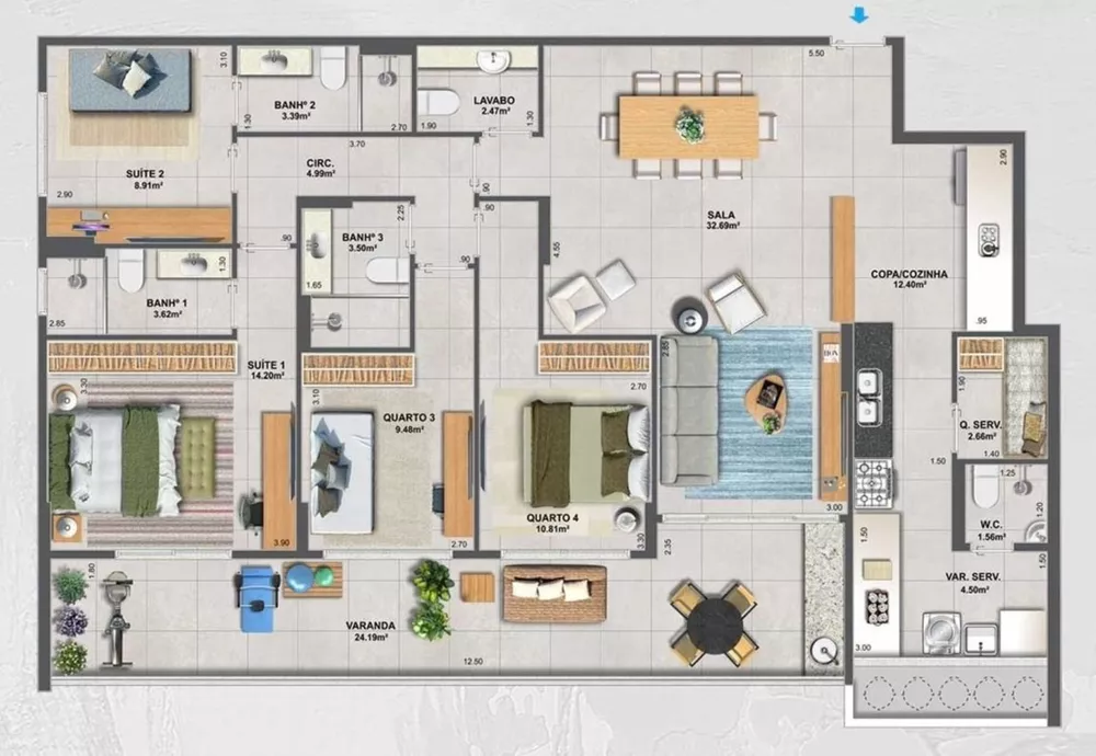 Apartamento, 3 quartos, 119 m² - Foto 23