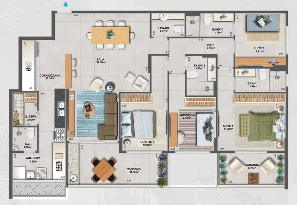 Apartamento, 3 quartos, 119 m² - Foto 22