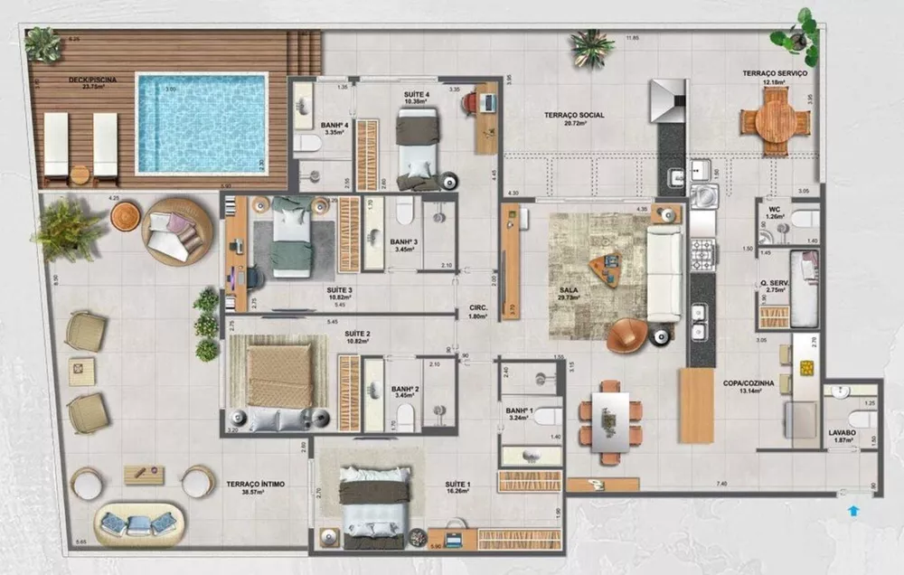 Apartamento, 3 quartos, 119 m² - Foto 27