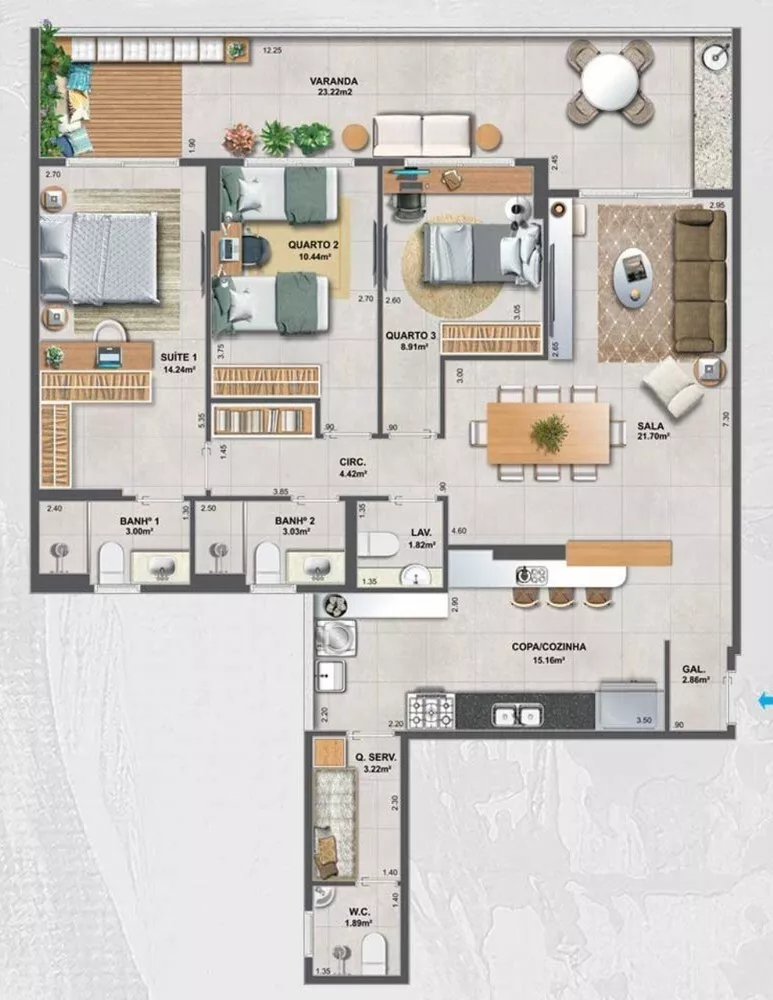 Apartamento, 3 quartos, 119 m² - Foto 16