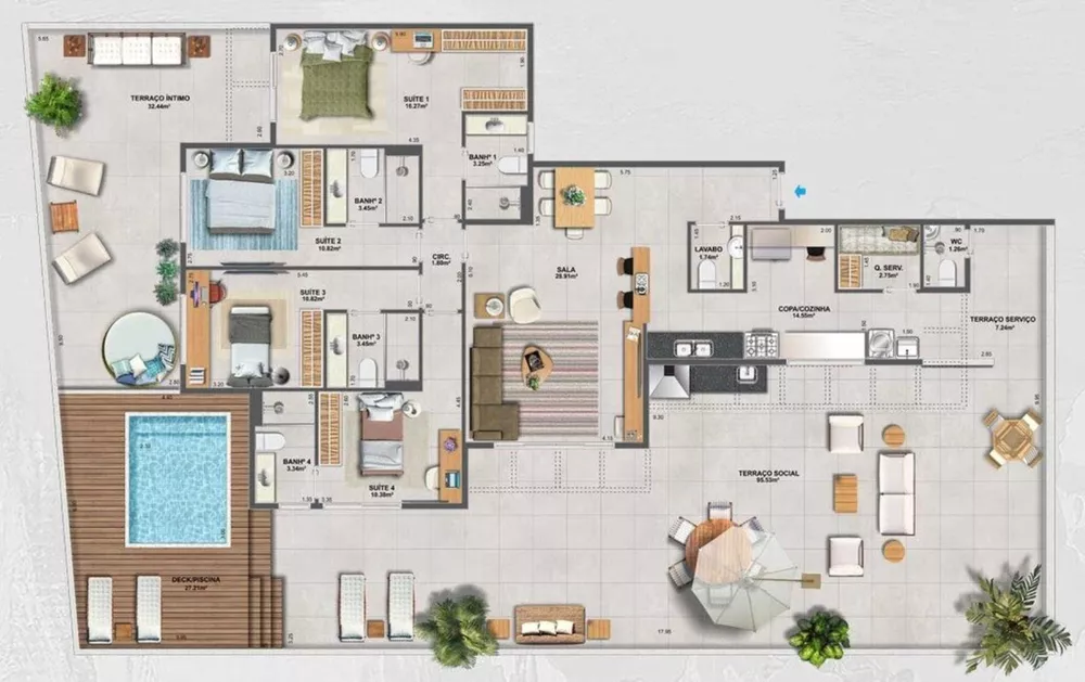 Apartamento, 3 quartos, 119 m² - Foto 29