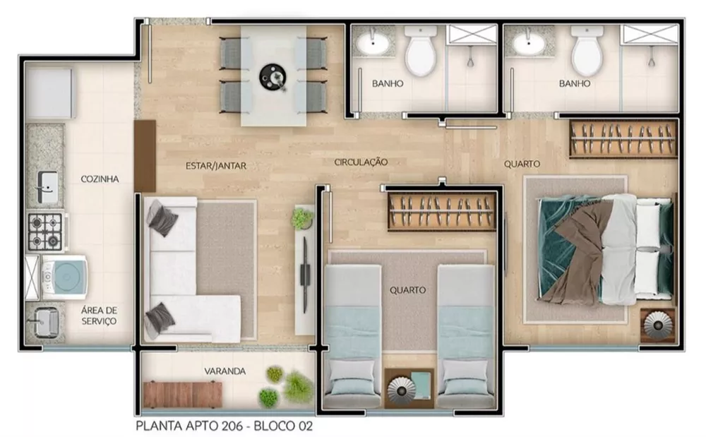 Apartamento, 2 quartos, 45 m² - Foto 12