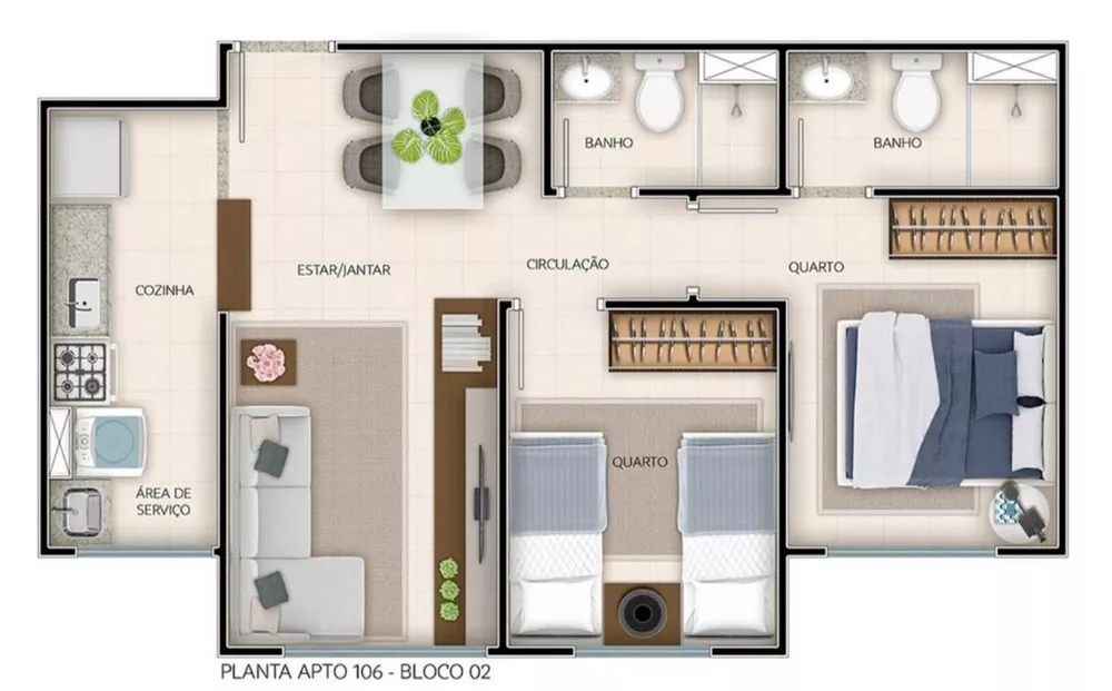 Apartamento, 2 quartos, 45 m² - Foto 11