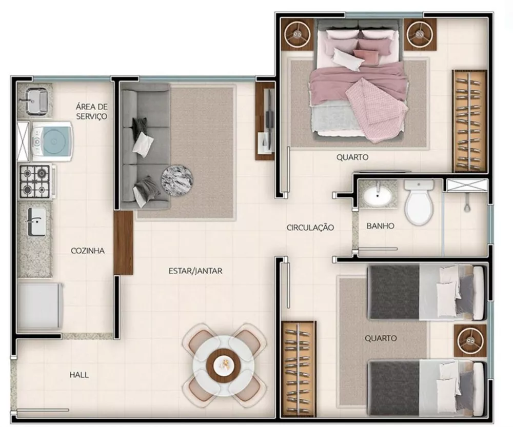 Apartamento, 2 quartos, 45 m² - Foto 9