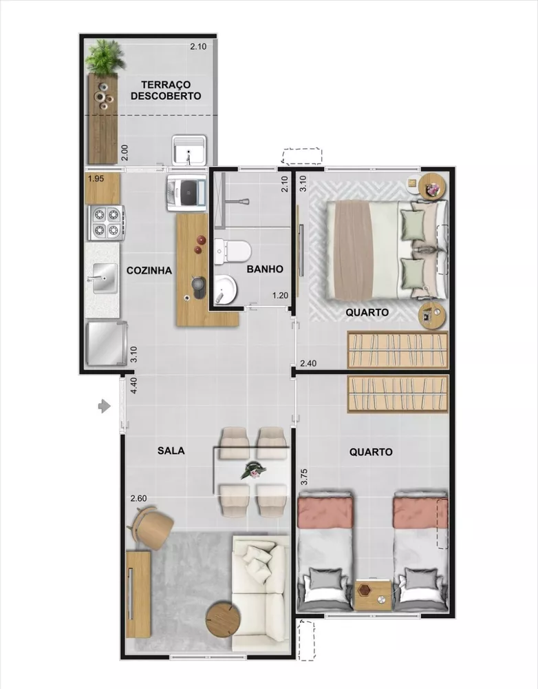 Apartamento, 2 quartos, 54 m² - Foto 16