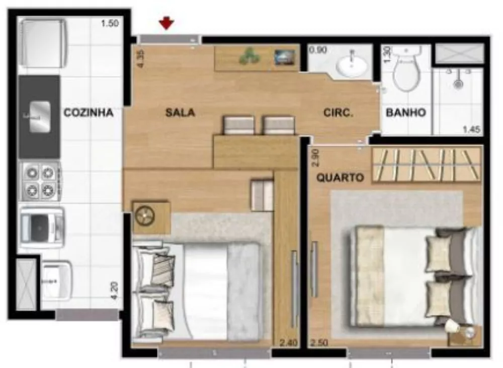 Apartamento, 1 quarto, 31 m² - Foto 20