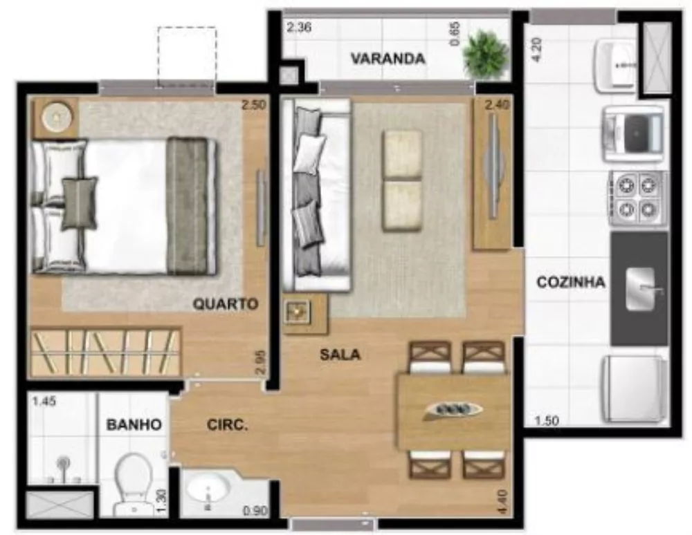 Apartamento, 1 quarto, 31 m² - Foto 21