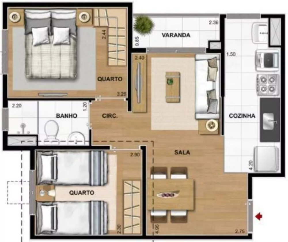 Apartamento, 1 quarto, 31 m² - Foto 23