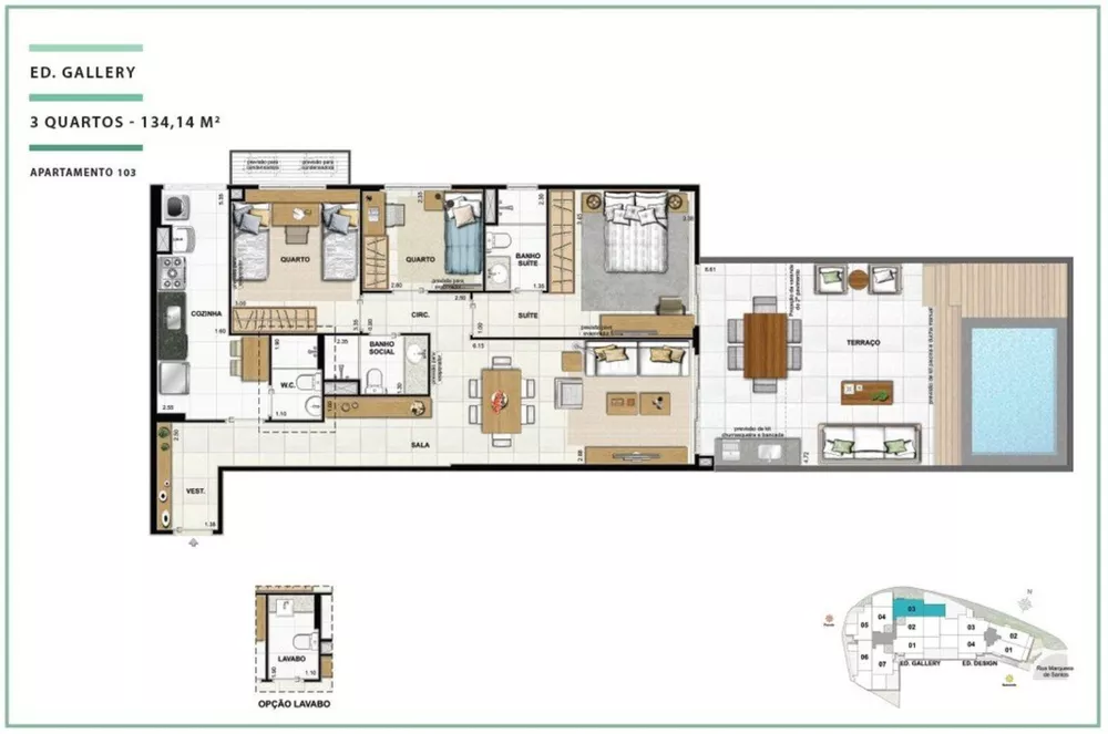 Apartamento, 3 quartos, 103 m² - Foto 32