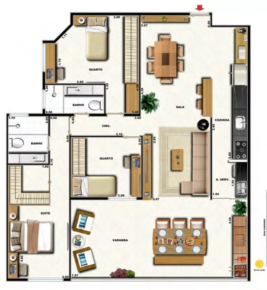 Apartamento, 3 quartos, 159 m² - Foto 34