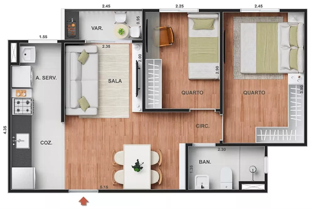 Cobertura, 2 quartos, 79 m² - Foto 24