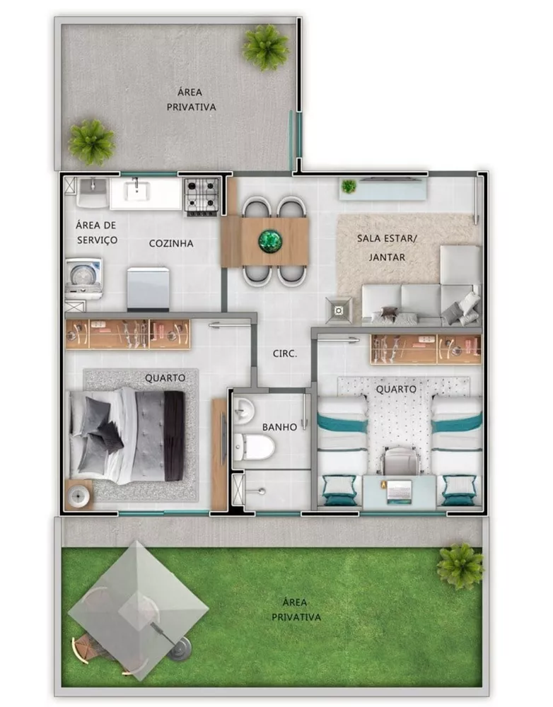 Apartamento, 2 quartos, 40 m² - Foto 16