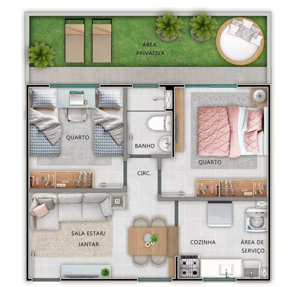 Apartamento, 2 quartos, 40 m² - Foto 15