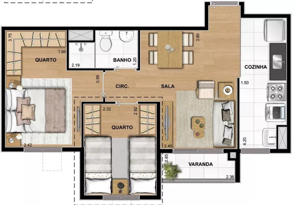 Apartamento, 2 quartos, 60 m² - Foto 23
