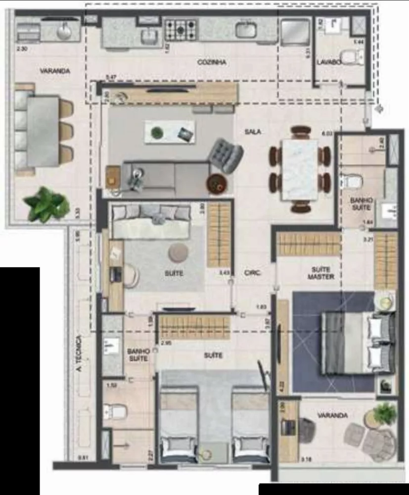 Apartamento, 3 quartos, 96 m² - Foto 38