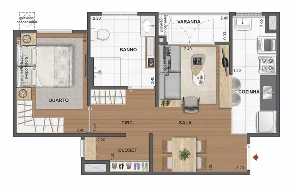 Apartamento, 1 quarto, 42 m² - Foto 24