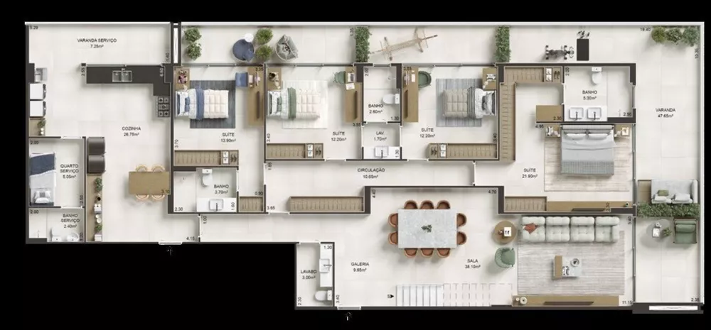 Apartamento, 4 quartos, 245 m² - Foto 47