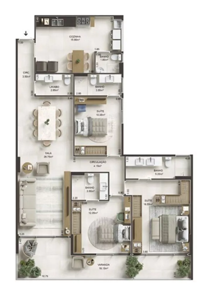 Apartamento, 4 quartos, 245 m² - Foto 28