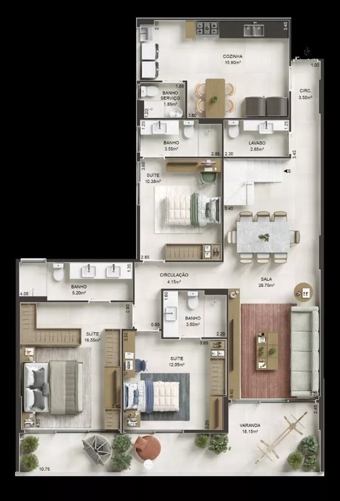 Apartamento, 4 quartos, 245 m² - Foto 33