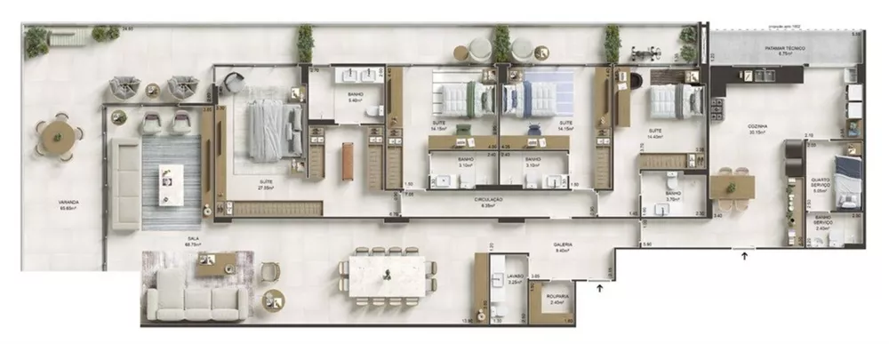 Apartamento, 4 quartos, 245 m² - Foto 38