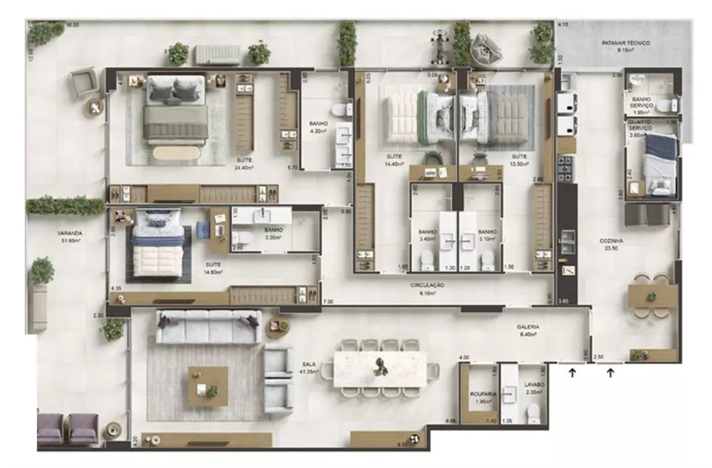 Apartamento, 4 quartos, 245 m² - Foto 32