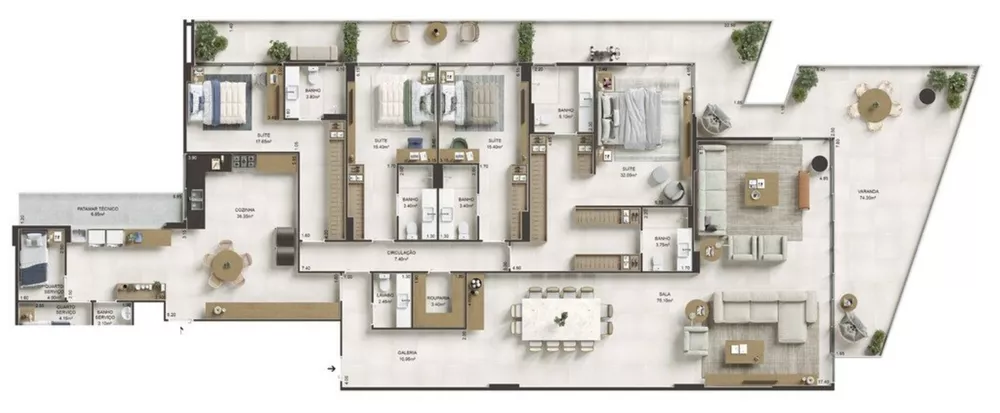 Apartamento, 4 quartos, 245 m² - Foto 42