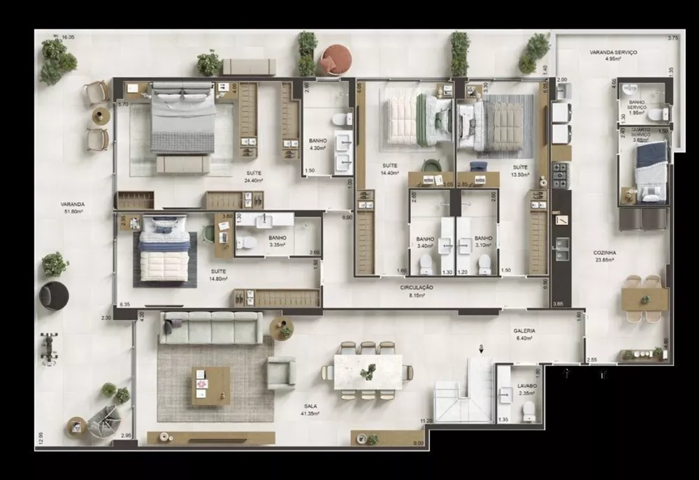 Apartamento, 4 quartos, 245 m² - Foto 39