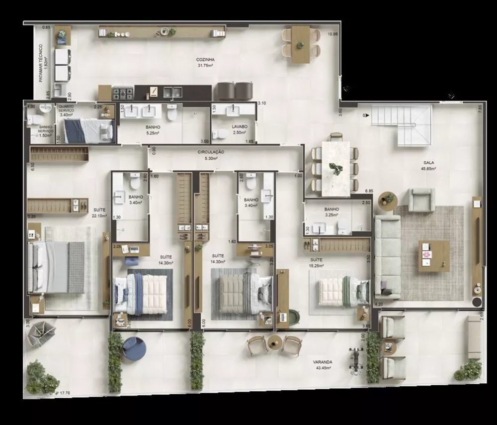 Apartamento, 4 quartos, 245 m² - Foto 36