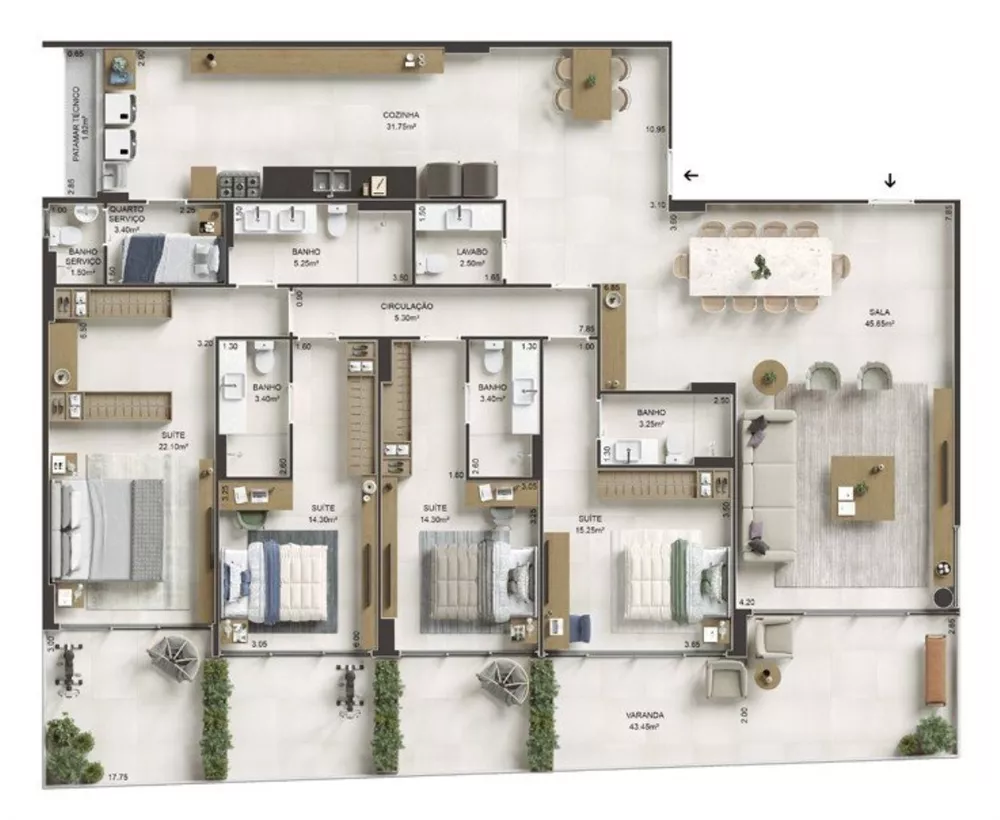 Apartamento, 4 quartos, 245 m² - Foto 30