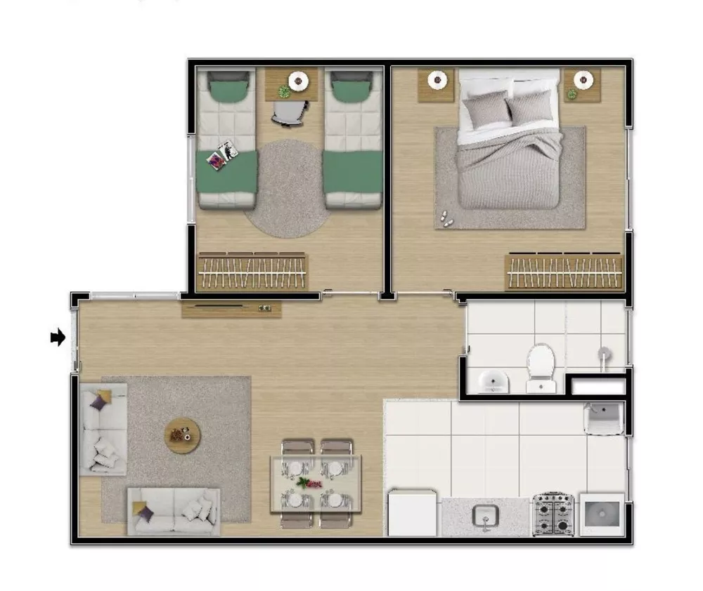 Apartamento, 2 quartos, 42 m² - Foto 19