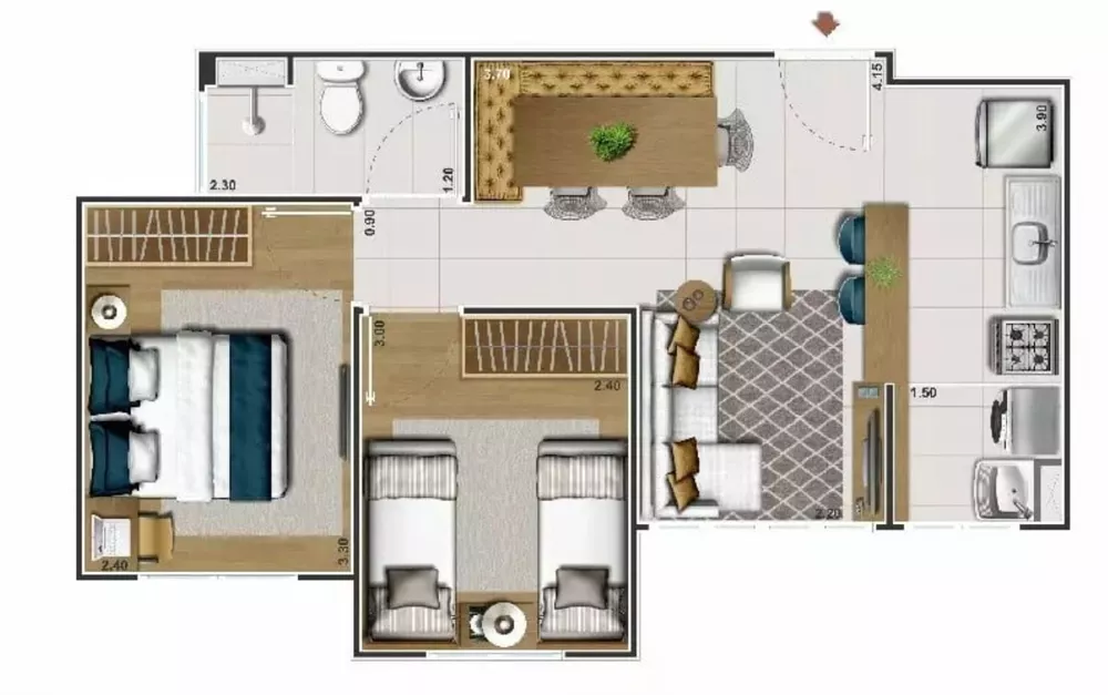 Apartamento, 2 quartos, 41 m² - Foto 17