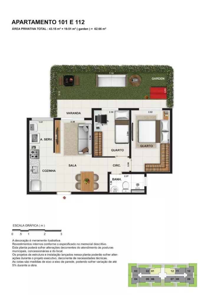 Apartamento, 2 quartos, 43 m² - Foto 8