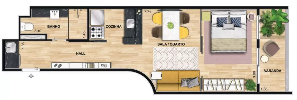 Apartamento, 1 quarto, 40 m² - Foto 27
