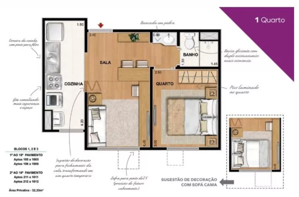 Apartamento, 1 quarto, 32 m² - Foto 11