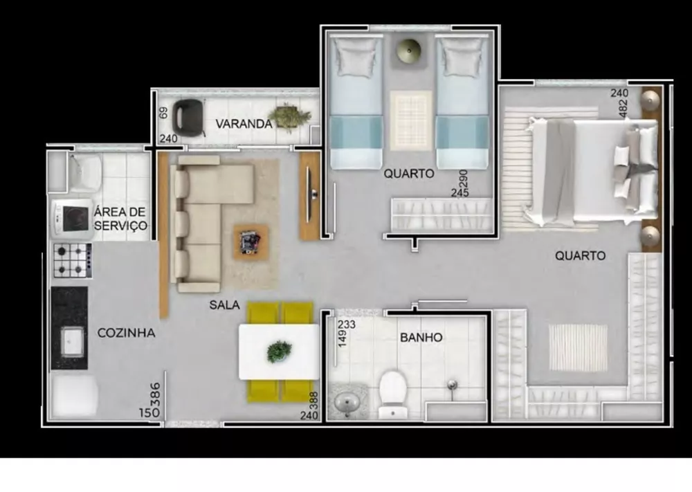 Apartamento, 2 quartos, 59 m² - Foto 23