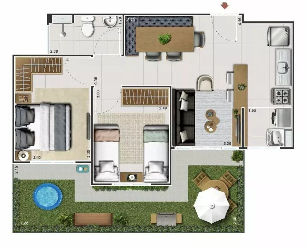 Apartamento, 1 quarto, 56 m² - Foto 20